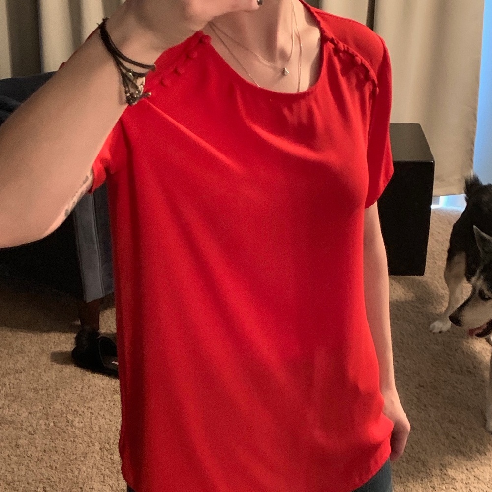 LOFT Short Sleeved Sailor Dress Shirt